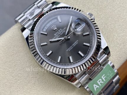 Rolex Daydate Mens Watch 40mm CAL.3255 Movement Automatic Mechanical Stainless Steel Watches AR Factory - Image 4