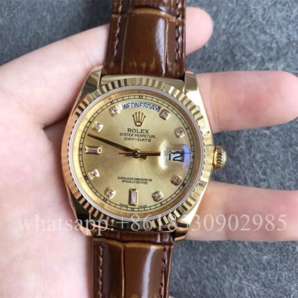 Rolex Daydate Mens Watch 36mm CAL.2813 Movement Automatic Mechanical Stainless Steel Watches