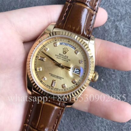 Rolex Daydate Mens Watch 36mm CAL.2813 Movement Automatic Mechanical Stainless Steel Watches - Image 2