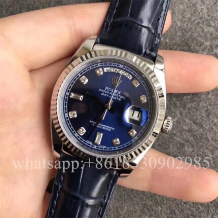 Rolex Daydate Mens Watch 36mm CAL.2813 Movement Automatic Mechanical Stainless Steel Watches - Image 2