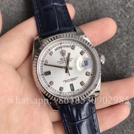 Rolex Daydate Mens Watch 36mm CAL.2813 Movement Automatic Mechanical Stainless Steel Watches - Image 3