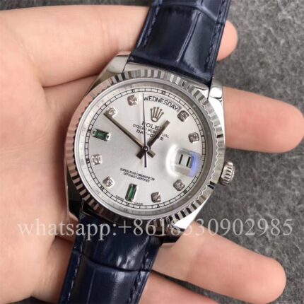 Rolex Daydate Mens Watch 36mm CAL.2813 Movement Automatic Mechanical Stainless Steel Watches - Image 4