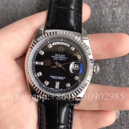 Rolex Daydate Mens Watch 36mm CAL.2813 Movement Automatic Mechanical Stainless Steel Watches - Image 2