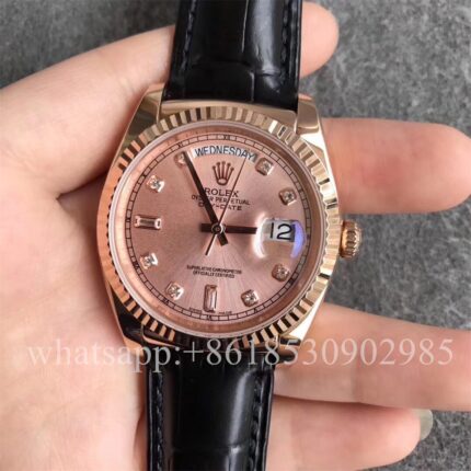 Rolex Daydate Mens Watch 36mm CAL.2813 Movement Automatic Mechanical Stainless Steel Watches - Image 4