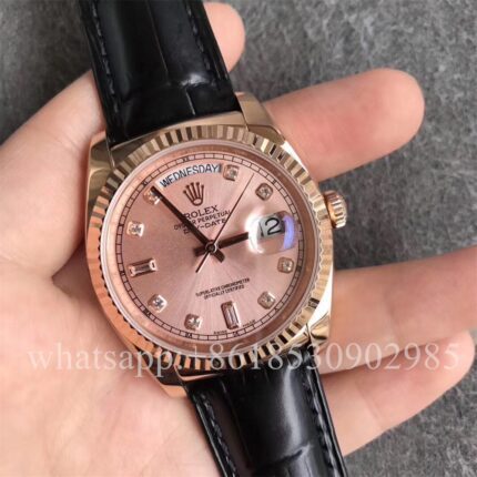 Rolex Daydate Mens Watch 36mm CAL.2813 Movement Automatic Mechanical Stainless Steel Watches - Image 3