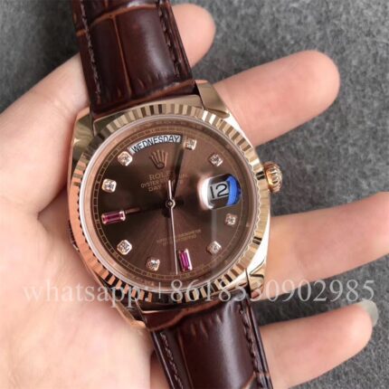 Rolex Daydate Mens Watch 36mm CAL.2813 Movement Automatic Mechanical Stainless Steel Watches - Image 3