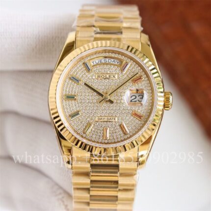 Rolex Daydate Mens Watch 36mm CAL.2836 Movement Automatic Mechanical Stainless Steel Watches