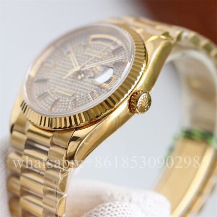 Rolex Daydate Mens Watch 36mm CAL.2836 Movement Automatic Mechanical Stainless Steel Watches - Image 5