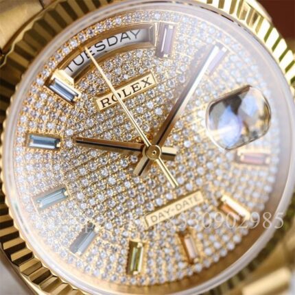 Rolex Daydate Mens Watch 36mm CAL.2836 Movement Automatic Mechanical Stainless Steel Watches - Image 7