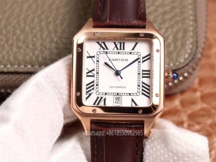Cartier Santos De Cartier Mens Watch 52x40mm 46x35mm CAL.9015 Movement Automatic Mechanical Stainless Steel Watches TW Factory