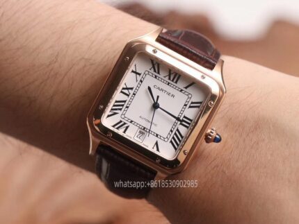 Cartier Santos De Cartier Mens Watch 52x40mm 46x35mm CAL.9015 Movement Automatic Mechanical Stainless Steel Watches TW Factory - Image 5