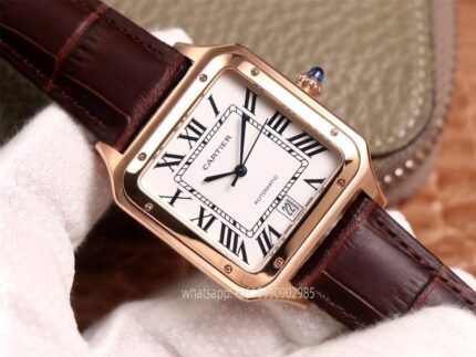 Cartier Santos De Cartier Mens Watch 52x40mm 46x35mm CAL.9015 Movement Automatic Mechanical Stainless Steel Watches TW Factory - Image 3