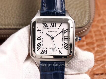 Cartier Santos De Cartier Mens Watch 52x40mm 46x35mm CAL.9015 Movement Automatic Mechanical Stainless Steel Watches TW Factory