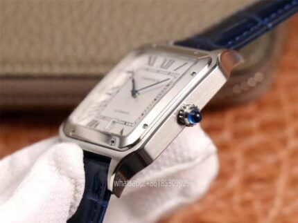 Cartier Santos De Cartier Mens Watch 52x40mm 46x35mm CAL.9015 Movement Automatic Mechanical Stainless Steel Watches TW Factory - Image 6