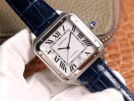 Cartier Santos De Cartier Mens Watch 52x40mm 46x35mm CAL.9015 Movement Automatic Mechanical Stainless Steel Watches TW Factory - Image 2