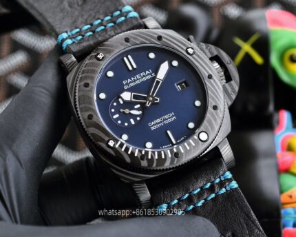 Panerai Submersible Mens Watch 47mm CAL2555Mechanical Movement Stainless Steel Watches V7 Factory - Image 3
