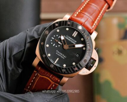 Panerai Submersible Mens Watch 44mm CAL2555Mechanical Movement Stainless Steel Watches V7 Factory - Image 3