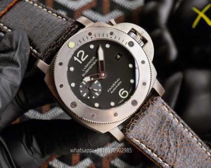 Panerai Submersible Mens Watch 47mm Mechanical Movement Stainless Steel Watches - Image 6