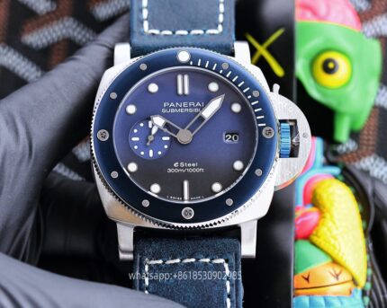 Panerai Submersible Mens Watch 47mm CAL.2555 Mechanical Movement Stainless Steel Watches V7 Factory - Image 3