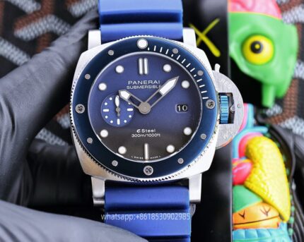 Panerai Submersible Mens Watch 47mm CAL.2555 Mechanical Movement Stainless Steel Watches V7 Factory - Image 4