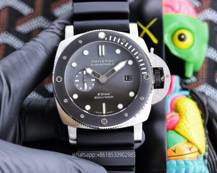Panerai Submersible Mens Watch 47mm CAL.2555 Mechanical Movement Stainless Steel Watches V7 Factory - Image 4