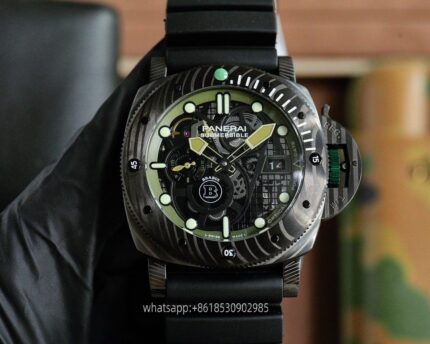 Panerai Submersible Mens Watch 47mm CAL.2555 Mechanical Movement Stainless Steel Watches V7 Factory - Image 4