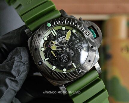 Panerai Submersible Mens Watch 47mm CAL.2555 Mechanical Movement Stainless Steel Watches V7 Factory - Image 2