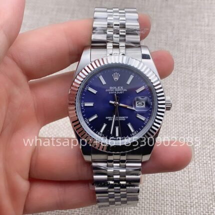 Rolex Datejust Blue Dial Mens Watch 41mm 2813 Movement Automatic Mechanical Stainless Steel Watches - Image 2