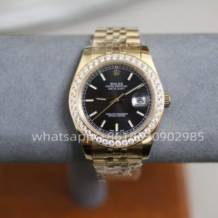 Rolex Datejust Diamond Bezel Mens Watch 41mm Shanghai Movement Automatic Mechanical Stainless Steel Watches - Image 2