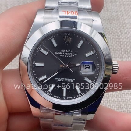 Rolex Datejust Grey Dial Mens Watch 41mm 2813 Movement Automatic Mechanical Stainless Steel Watches
