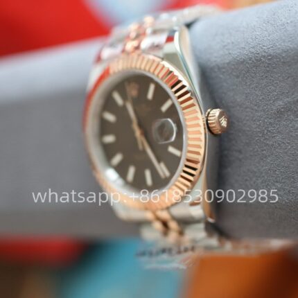 Rolex Datejust Brown Dial Mens Watch 41mm 2813 Movement Automatic Mechanical Stainless Steel Watches - Image 3