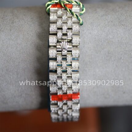 Rolex Datejust Full Diamond Mens Watch 41mm Shanghai Movement Automatic Mechanical Stainless Steel Watches - Image 6