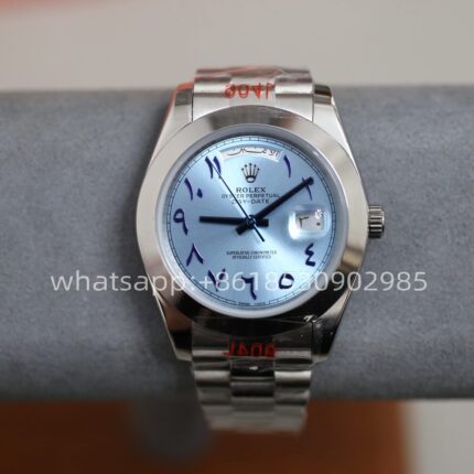 Rolex Day Date Arabic Dial Mens Watch 40mm 2813 Movement Automatic Mechanical Stainless Steel Watches