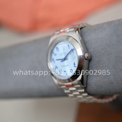 Rolex Day Date Arabic Dial Mens Watch 40mm 2813 Movement Automatic Mechanical Stainless Steel Watches - Image 4