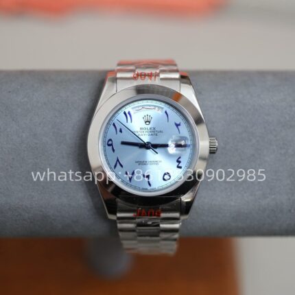 Rolex Day Date Arabic Dial Mens Watch 40mm 2813 Movement Automatic Mechanical Stainless Steel Watches - Image 2