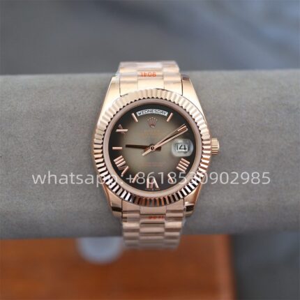 Rolex Day Date Rose Gold Mens Watch 40mm 2813 Movement Automatic Mechanical Stainless Steel Watches - Image 2