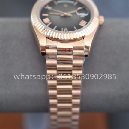 Rolex Day Date Rose Gold Mens Watch 40mm 2813 Movement Automatic Mechanical Stainless Steel Watches - Image 3
