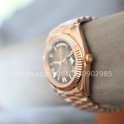 Rolex Day Date Rose Gold Mens Watch 40mm 2813 Movement Automatic Mechanical Stainless Steel Watches - Image 4