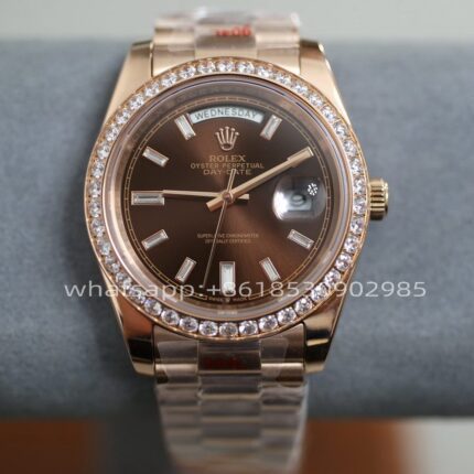 Rolex Day Date Mens Watch Diamond Bezel 40mm 2813 Movement Automatic Mechanical Stainless Steel Watches