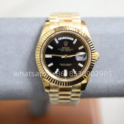 Rolex Day Date Yellow Gold Mens Watch 40mm 2813 Movement Automatic Mechanical Stainless Steel Watches - Image 2