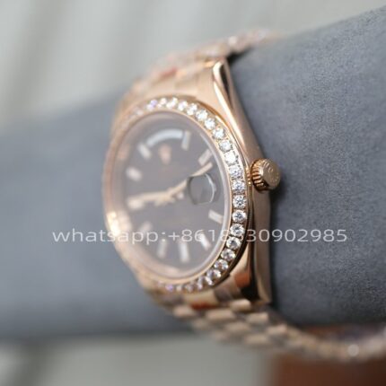 Rolex Day Date Mens Watch Diamond Bezel 40mm 2813 Movement Automatic Mechanical Stainless Steel Watches - Image 3