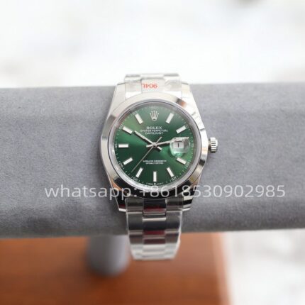 Rolex Datejust Green Dial Mens Watch 41mm Shanghai Movement Automatic Mechanical Stainless Steel Watches - Image 2