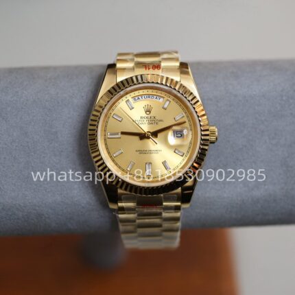 Rolex Day Date Yellow Gold Mens Watch 40mm 2813 Movement Automatic Mechanical Stainless Steel Watches - Image 2