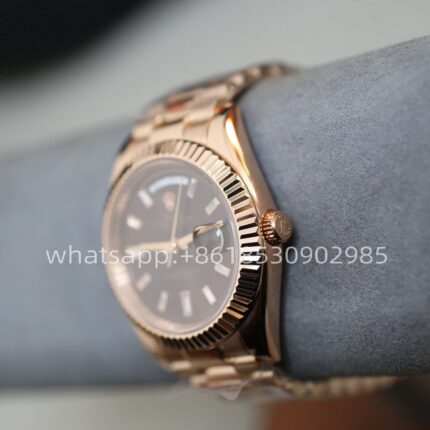 Rolex Day Date Rose Gold Mens Watch 40mm 2813 Movement Automatic Mechanical Stainless Steel Watches - Image 4