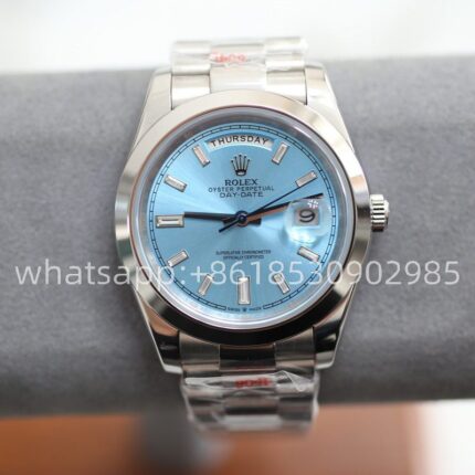 Rolex Day Date Ice Blue Mens Watch 40mm 2813 Movement Automatic Mechanical Stainless Steel Watches