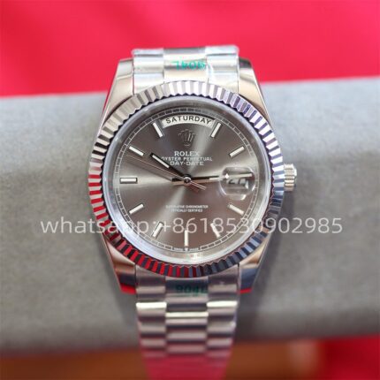 Rolex Day Date Grey Dial Mens Watch 40mm 2813 Movement Automatic Mechanical Stainless Steel Watches