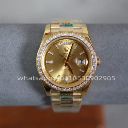 Rolex Day Date Mens Watch Diamond Bezel 40mm 2813 Movement Automatic Mechanical Stainless Steel Watches