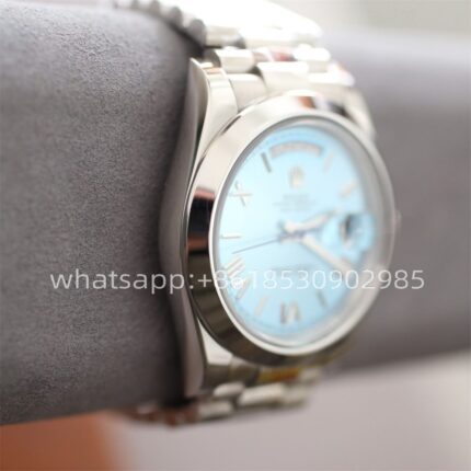 Rolex Day Date Ice Blue Mens Watch 40mm 2813 Movement Automatic Mechanical Stainless Steel Watches - Image 4
