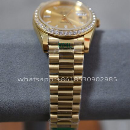 Rolex Day Date Mens Watch Diamond Bezel 40mm 2813 Movement Automatic Mechanical Stainless Steel Watches - Image 5