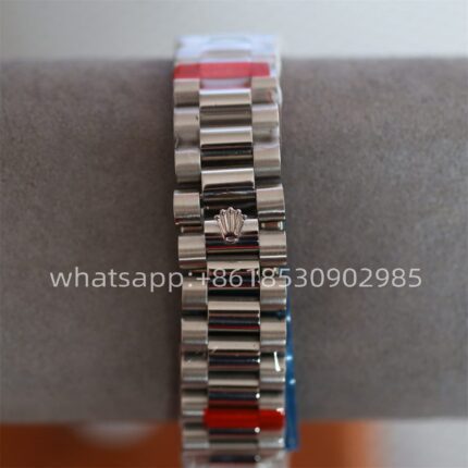 Rolex Day Date White Dial Mens Watch 40mm 2813 Movement Automatic Mechanical Stainless Steel Watches - Image 6